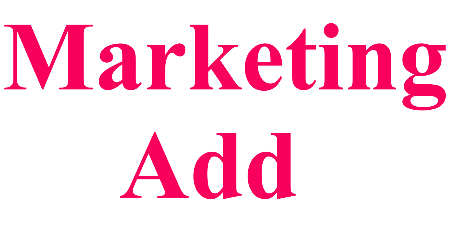 Marketing Add word logo